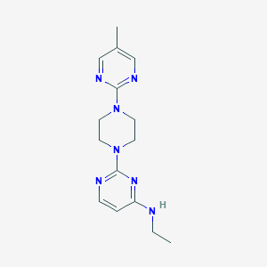 molecular formula C15H21N7 B2871551 N-Ethyl-2-[4-(5-methylpyrimidin-2-yl)piperazin-1-yl]pyrimidin-4-amine CAS No. 2415565-57-8