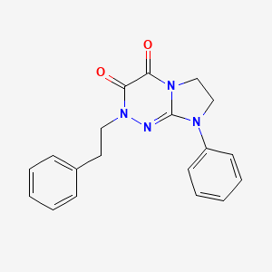 molecular formula C19H18N4O2 B2871552 2-phenethyl-8-phenyl-7,8-dihydroimidazo[2,1-c][1,2,4]triazine-3,4(2H,6H)-dione CAS No. 941887-43-0