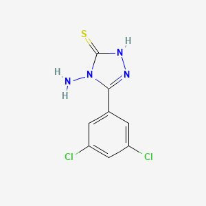 molecular formula C8H6Cl2N4S B2871554 4-amino-5-(3,5-dichlorophenyl)-4H-1,2,4-triazole-3-thiol CAS No. 144729-37-3