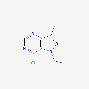 molecular formula C8H9ClN4 B2871559 7-Chloro-1-ethyl-3-methyl-1H-pyrazolo[4,3-d]pyrimidine CAS No. 1092292-97-1