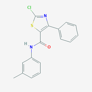 molecular formula C17H13ClN2OS B287156 2-chloro-N-(3-methylphenyl)-4-phenyl-1,3-thiazole-5-carboxamide 