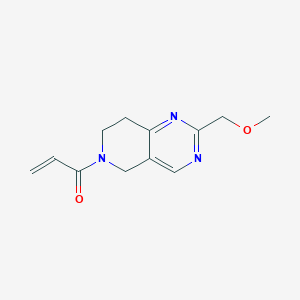 molecular formula C12H15N3O2 B2871565 1-[2-(Methoxymethyl)-7,8-dihydro-5H-pyrido[4,3-d]pyrimidin-6-yl]prop-2-en-1-one CAS No. 2361641-26-9