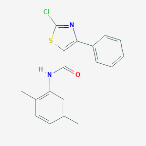 molecular formula C18H15ClN2OS B287157 2-chloro-N-(2,5-dimethylphenyl)-4-phenyl-1,3-thiazole-5-carboxamide 