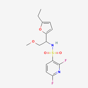 molecular formula C14H16F2N2O4S B2871570 N-[1-(5-ethylfuran-2-yl)-2-methoxyethyl]-2,6-difluoropyridine-3-sulfonamide CAS No. 2094437-59-7