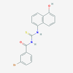 molecular formula C18H13BrN2O2S B2871571 1-(3-溴苯甲酰)-3-(5-羟基萘-1-基)硫脲 