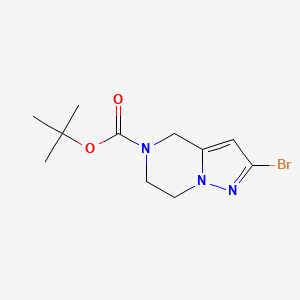 molecular formula C11H16BrN3O2 B2871572 叔丁基 2-溴-6,7-二氢吡唑并[1,5-a]哒嗪-5(4H)-羧酸酯 CAS No. 1250998-21-0