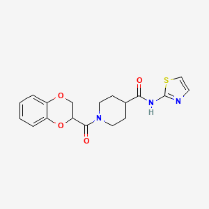 1-(2,3-dihydrobenzo[b][1,4]dioxine-2-carbonyl)-N-(thiazol-2-yl)piperidine-4-carboxamide