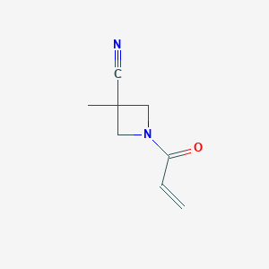 molecular formula C8H10N2O B2871588 3-Methyl-1-prop-2-enoylazetidine-3-carbonitrile CAS No. 2224237-82-3