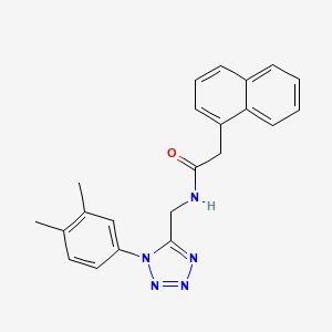 molecular formula C22H21N5O B2871589 N-[[1-(3,4-二甲苯基)四唑-5-基]甲基]-2-萘-1-基乙酰胺 CAS No. 897622-55-8