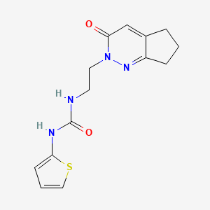 1-(2-(3-oxo-3,5,6,7-tetrahydro-2H-cyclopenta[c]pyridazin-2-yl)ethyl)-3-(thiophen-2-yl)urea