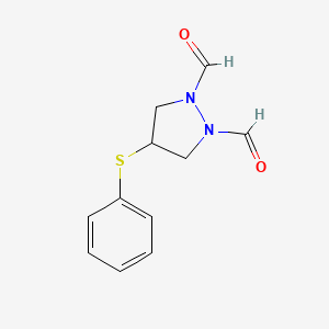 4-(phenylsulfanyl)dihydro-1H-pyrazole-1,2(3H)-dicarbaldehyde