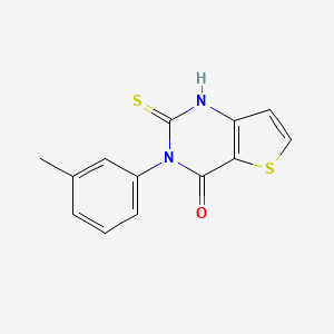 molecular formula C13H10N2OS2 B2871600 3-(3-methylphenyl)-2-thioxo-2,3-dihydrothieno[3,2-d]pyrimidin-4(1H)-one CAS No. 1154244-40-2