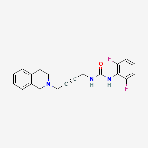 molecular formula C20H19F2N3O B2871604 1-(2,6-二氟苯基)-3-(4-(3,4-二氢异喹啉-2(1H)-基)丁-2-炔-1-基)脲 CAS No. 1351647-23-8