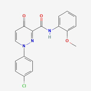 molecular formula C18H14ClN3O3 B2871606 1-(4-chlorophenyl)-N-(2-methoxyphenyl)-4-oxo-1,4-dihydro-3-pyridazinecarboxamide CAS No. 478063-26-2
