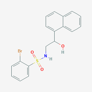 2-bromo-N-(2-hydroxy-2-(naphthalen-1-yl)ethyl)benzenesulfonamide