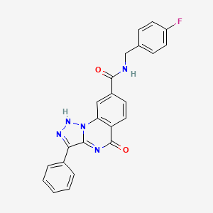 molecular formula C23H16FN5O2 B2871614 N-(4-氟苄基)-5-氧代-3-苯基-4,5-二氢[1,2,3]三唑并[1,5-a]喹唑啉-8-甲酰胺 CAS No. 1031552-80-3