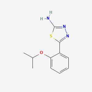 molecular formula C11H13N3OS B2871619 5-(2-Isopropoxy-phenyl)-[1,3,4]thiadiazol-2-ylamine CAS No. 50616-31-4
