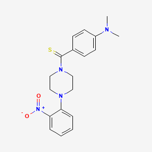 molecular formula C19H22N4O2S B2871632 (4-(二甲氨基)苯基)(4-(2-硝基苯基)哌嗪-1-基)甲硫酮 CAS No. 433261-26-8