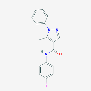 molecular formula C17H14IN3O B287164 N-(4-iodophenyl)-5-methyl-1-phenyl-1H-pyrazole-4-carboxamide 