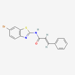 molecular formula C16H11BrN2OS B2871641 N-(6-溴苯并[d]噻唑-2-基)肉桂酰胺 CAS No. 307327-10-2