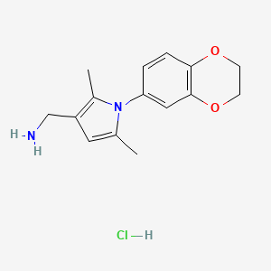 [1-(2,3-dihydro-1,4-benzodioxin-6-yl)-2,5-dimethyl-1H-pyrrol-3-yl]methanamine hydrochloride