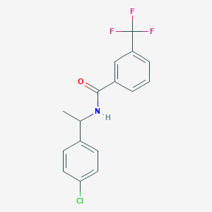molecular formula C16H13ClF3NO B287165 N-[1-(4-chlorophenyl)ethyl]-3-(trifluoromethyl)benzamide 