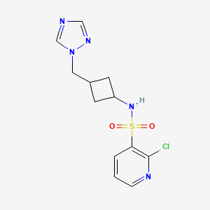 2-Chloro-N-[3-(1,2,4-triazol-1-ylmethyl)cyclobutyl]pyridine-3-sulfonamide