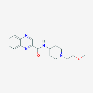 molecular formula C17H22N4O2 B2871673 N-(1-(2-甲氧基乙基)哌啶-4-基)喹喔啉-2-甲酰胺 CAS No. 1421497-18-8