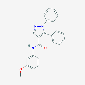 molecular formula C23H19N3O2 B287168 N-(3-methoxyphenyl)-1,5-diphenyl-1H-pyrazole-4-carboxamide 