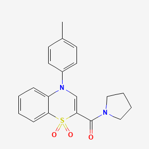 (1,1-dioxido-4-(p-tolyl)-4H-benzo[b][1,4]thiazin-2-yl)(pyrrolidin-1-yl)methanone