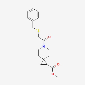 Methyl 6-(2-(benzylthio)acetyl)-6-azaspiro[2.5]octane-1-carboxylate
