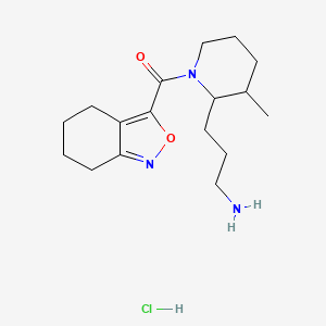[2-(3-Aminopropyl)-3-methylpiperidin-1-yl]-(4,5,6,7-tetrahydro-2,1-benzoxazol-3-yl)methanone;hydrochloride
