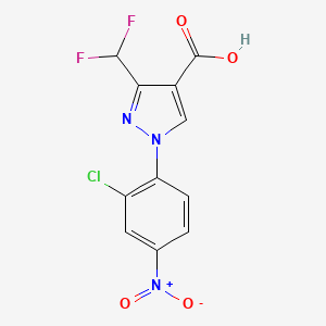 1-(2-Chloro-4-nitrophenyl)-3-(difluoromethyl)-1H-pyrazole-4-carboxylic acid