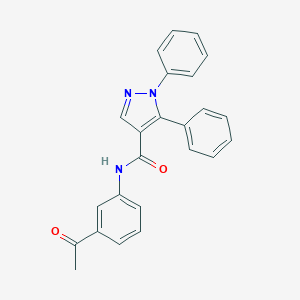 molecular formula C24H19N3O2 B287170 N-(3-acetylphenyl)-1,5-diphenyl-1H-pyrazole-4-carboxamide 