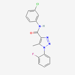 N-(3-chlorophenyl)-1-(2-fluorophenyl)-5-methyl-1H-1,2,3-triazole-4-carboxamide