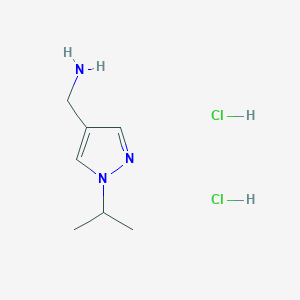 (1-Propan-2-ylpyrazol-4-yl)methanamine;dihydrochloride