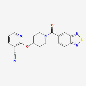 2-((1-(Benzo[c][1,2,5]thiadiazole-5-carbonyl)piperidin-4-yl)oxy)nicotinonitrile