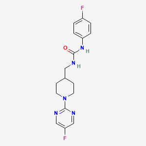 1-(4-Fluorophenyl)-3-((1-(5-fluoropyrimidin-2-yl)piperidin-4-yl)methyl)urea