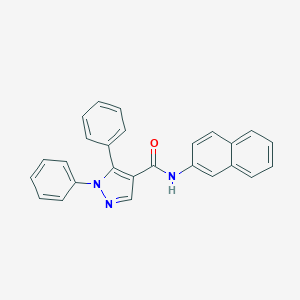 molecular formula C26H19N3O B287172 N-(2-naphthyl)-1,5-diphenyl-1H-pyrazole-4-carboxamide 