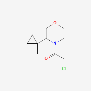 molecular formula C10H16ClNO2 B2871728 2-Chloro-1-[3-(1-methylcyclopropyl)morpholin-4-yl]ethanone CAS No. 2411318-76-6