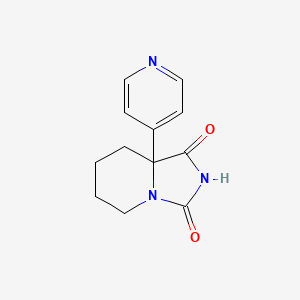 molecular formula C12H13N3O2 B2871729 8a-Pyridin-4-yl-5,6,7,8-tetrahydroimidazo[1,5-a]pyridine-1,3-dione CAS No. 2503203-76-5