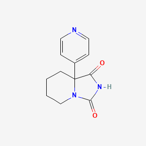 molecular formula C12H13N3O2 B2871729 8a-吡啶-4-基-5,6,7,8-四氢咪唑并[1,5-a]吡啶-1,3-二酮 CAS No. 2503203-76-5