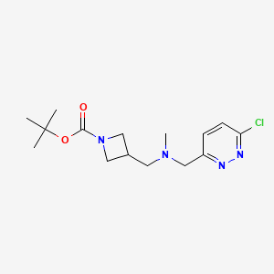 molecular formula C15H23ClN4O2 B2871730 叔丁基 3-[[(6-氯哒嗪-3-基)甲基-甲基氨基]甲基]氮杂环丁烷-1-甲酸酯 CAS No. 2378501-43-8