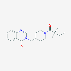 molecular formula C20H27N3O2 B2871732 3-[[1-(2,2-Dimethylbutanoyl)piperidin-4-yl]methyl]quinazolin-4-one CAS No. 2380168-80-7