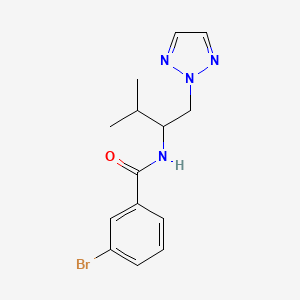 molecular formula C14H17BrN4O B2871735 3-bromo-N-(3-methyl-1-(2H-1,2,3-triazol-2-yl)butan-2-yl)benzamide CAS No. 2034561-31-2