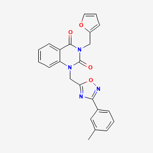 3-(2-furylmethyl)-1-{[3-(3-methylphenyl)-1,2,4-oxadiazol-5-yl]methyl}quinazoline-2,4(1H,3H)-dione