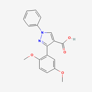 3-(2,5-dimethoxyphenyl)-1-phenyl-1H-pyrazole-4-carboxylic acid