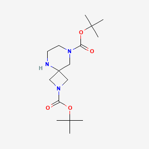 molecular formula C16H29N3O4 B2871744 2,8-Di-tert-butyl 2,5,8-triazaspiro[3.5]nonane-2,8-dicarboxylate CAS No. 1639963-79-3
