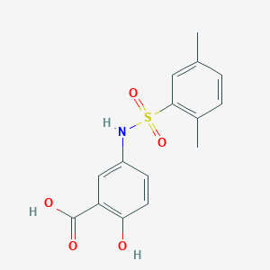 molecular formula C15H15NO5S B2871745 5-[(2,5-Dimethylphenyl)sulfonylamino]-2-hydroxybenzoic acid CAS No. 518052-94-3