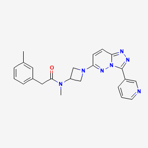 molecular formula C23H23N7O B2871747 N-Methyl-2-(3-methylphenyl)-N-[1-(3-pyridin-3-yl-[1,2,4]triazolo[4,3-b]pyridazin-6-yl)azetidin-3-yl]acetamide CAS No. 2380034-61-5